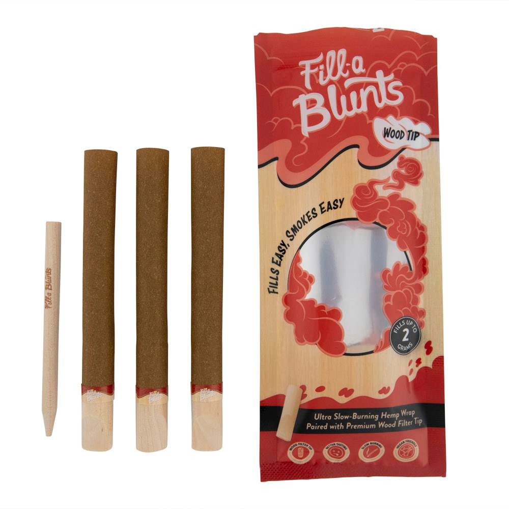 Fill-a-blunt Tubes 2G with Wood Tips (3/pk) / None